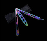 Unedged safety Butterfly training knife Beginners stainless steel outdoor exercise tool play swing butterfly folding knife