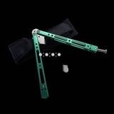 Unedged safety Butterfly training knife Beginners stainless steel outdoor exercise tool play swing butterfly folding knife