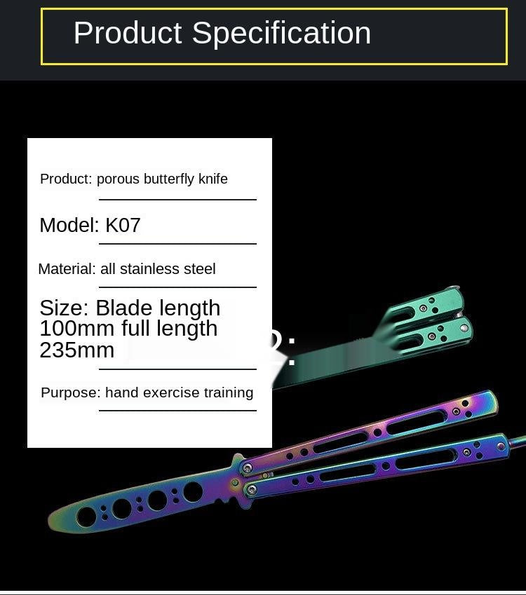 Unedged safety Butterfly training knife Beginners stainless steel outdoor exercise tool play swing butterfly folding knife