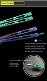 Unedged safety Butterfly training knife Beginners stainless steel outdoor exercise tool play swing butterfly folding knife