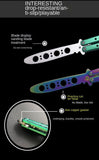 Unedged safety Butterfly training knife Beginners stainless steel outdoor exercise tool play swing butterfly folding knife