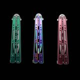 Unedged safety Butterfly training knife Beginners stainless steel outdoor exercise tool play swing butterfly folding knife
