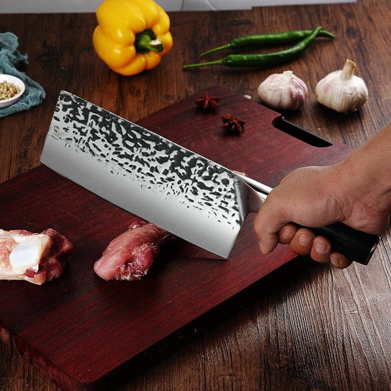 Hammer pattern forging household chopping kitchen knife kitchen sharp slicing meat cleaver cutting bone knife