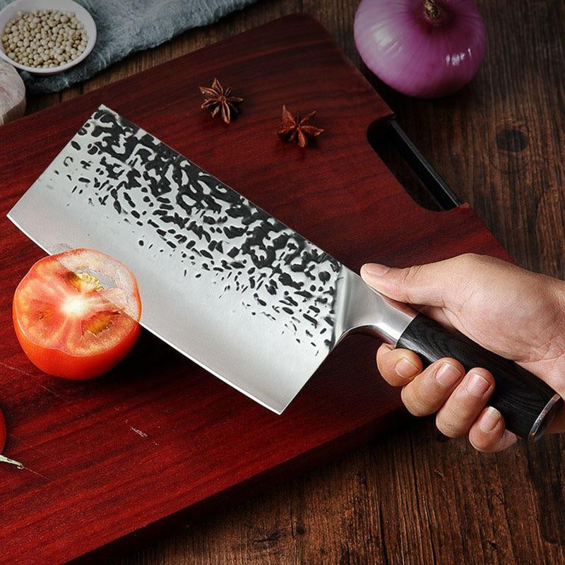 Hammer pattern forging household chopping kitchen knife kitchen sharp slicing meat cleaver cutting bone knife