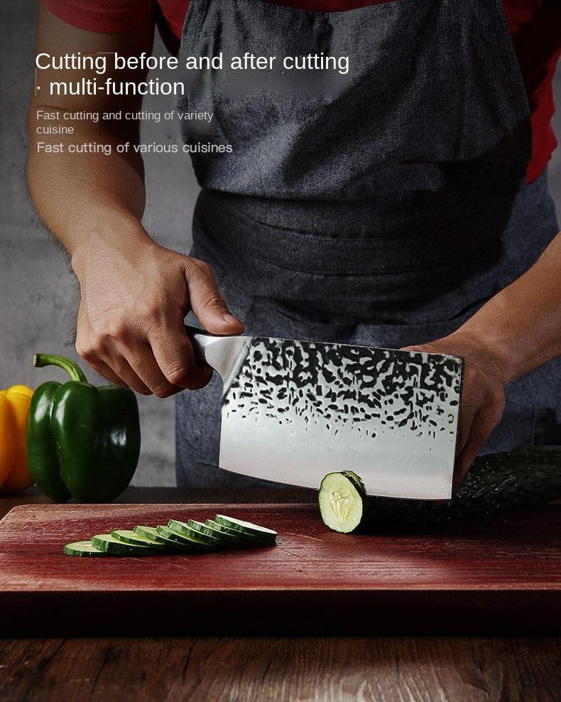 Hammer pattern forging household chopping kitchen knife kitchen sharp slicing meat cleaver cutting bone knife