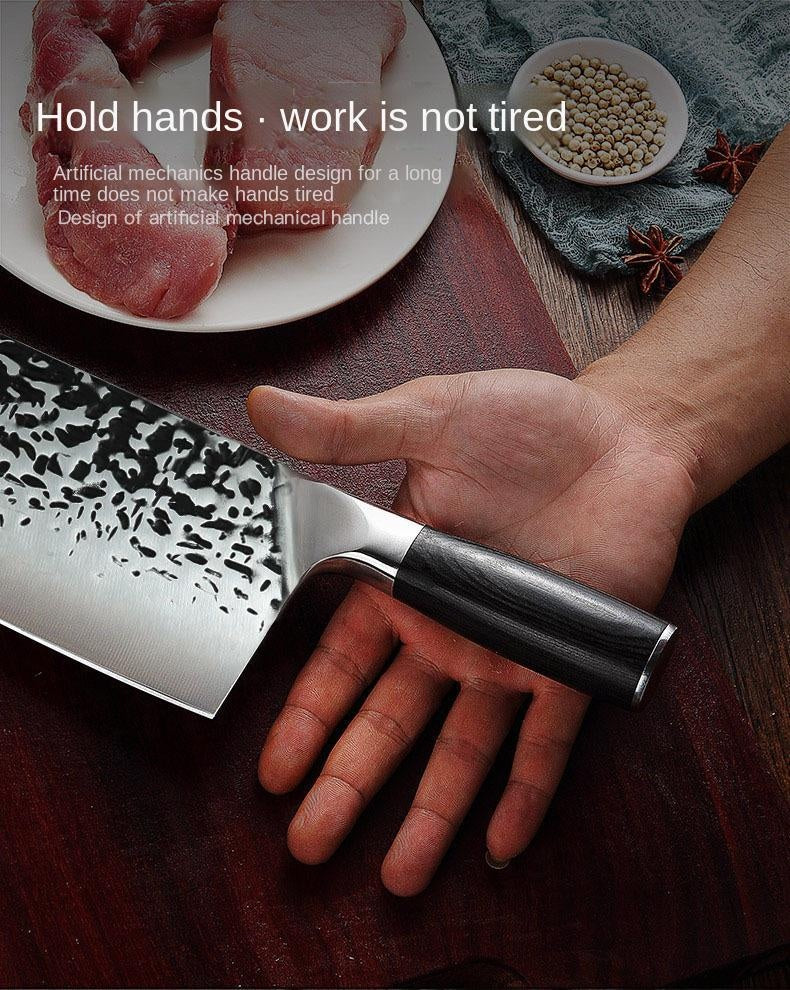 Hammer pattern forging household chopping kitchen knife kitchen sharp slicing meat cleaver cutting bone knife
