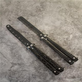 All-steel Butterfly Knife Comb Hand Practice Folding Butterfly Knife Tool Unsharpened Novice Butterfly Training Knife Shake Knife