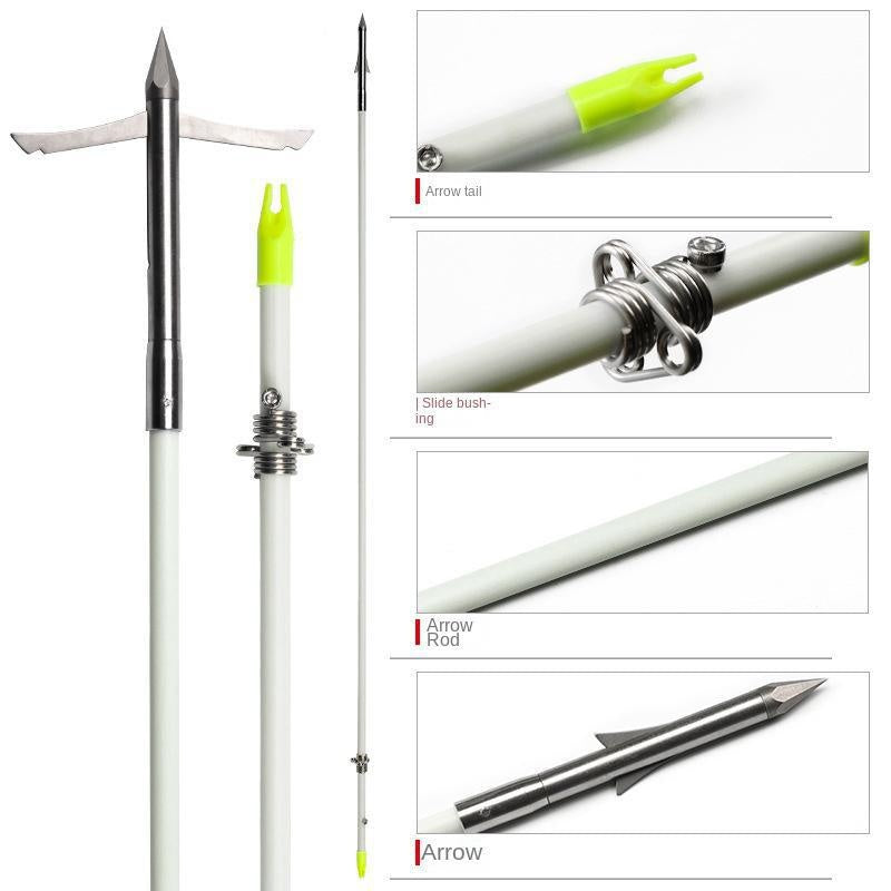 Recurve bow solid fishing arrow traditional fishing and hunting outdoor fishing and shooting fish arrow bow and arrow accessories fish arrow 6pcs