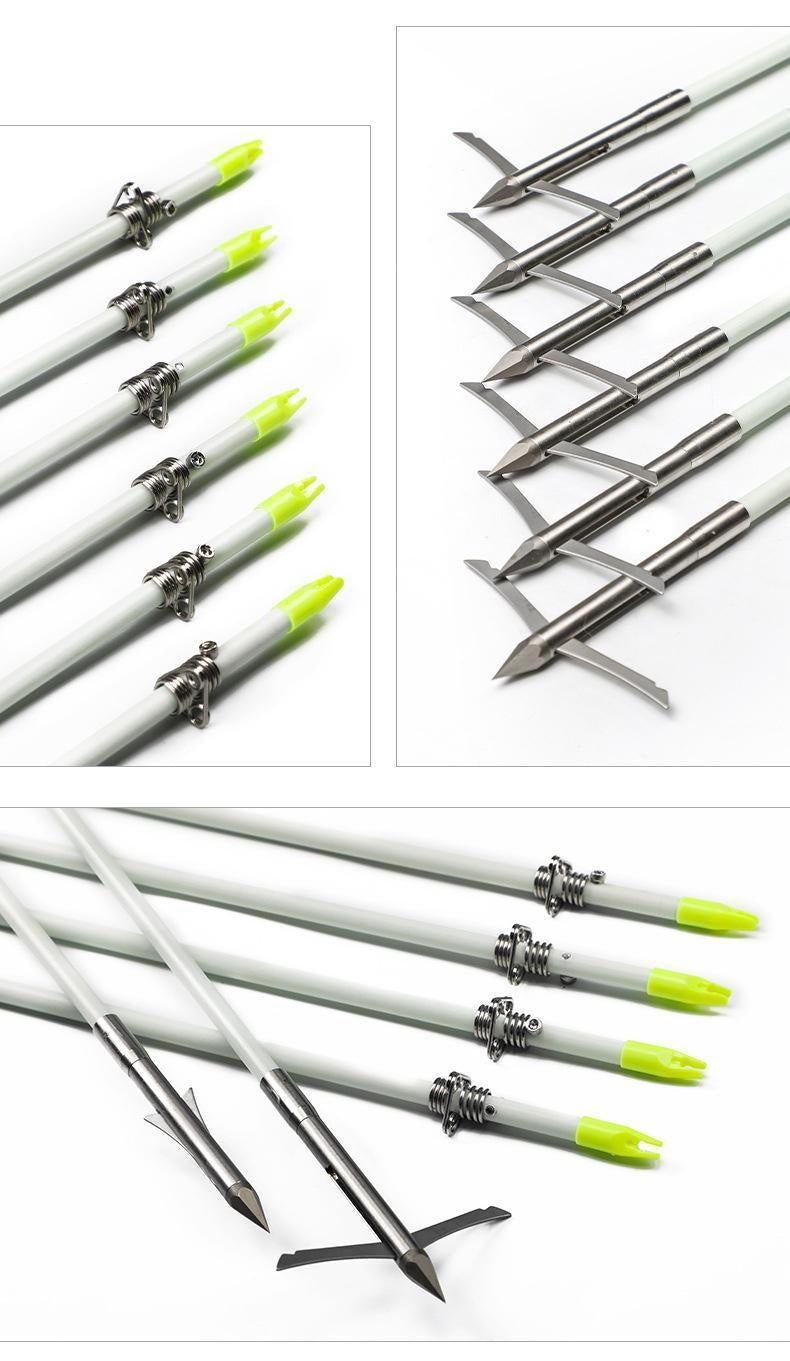 Recurve bow solid fishing arrow traditional fishing and hunting outdoor fishing and shooting fish arrow bow and arrow accessories fish arrow 6pcs