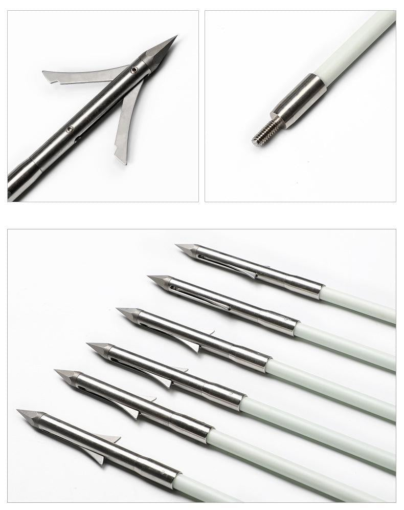 Recurve bow solid fishing arrow traditional fishing and hunting outdoor fishing and shooting fish arrow bow and arrow accessories fish arrow 6pcs
