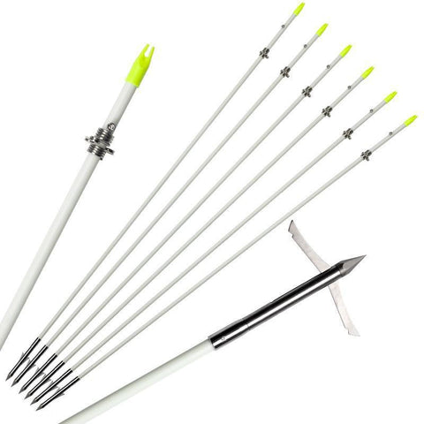 Recurve bow solid fishing arrow traditional fishing and hunting outdoor fishing and shooting fish arrow bow and arrow accessories fish arrow 6pcs