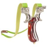 cross-border exclusively for wolf slingshot laser aiming exquisite appearance stainless steel wooden slingshot with rubber band