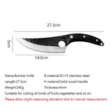 Handmade boning knife fishing knife cleaver butcher knife outdoor cooking tool stainless steel kitchen butcher knife