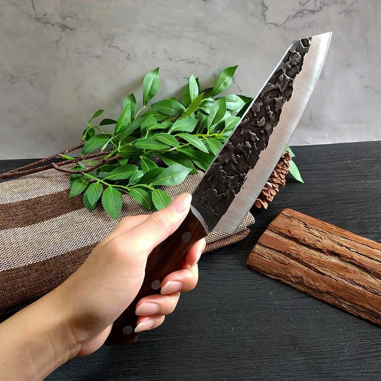 Stainless Steel Kitchen Chef's Knife Bone Crusher Knife Hand Forged Stainless Steel Butcher Cleaver High Carbon Composite Steel Knife