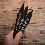3pcs/6pcs Darts Ninja Hunting Knife Tactical Fixed Blade Throwing Knife Set with Sheath (Big Flame)
