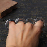 Stainless steel Tiger Brass Self Defense Knuckles folding finger tiger fist buckle ring outdoor legal self-defense toy broken window emergency rescue Multi-Functional Tactical Survival EDC Tools