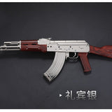 1:2.05 Alloy military model, shell throwing AK47 model metal assault step ornament, non-firing