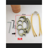 Fist buckle slingshot alloy disassembly King Kong man two card slingshot shelf outdoor competition actual competition finger single bow device