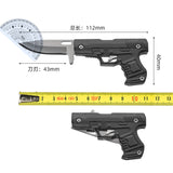 【Free gift】Mini folding knife, express unpacking knife, outdoor portable knife, small knife, exquisite stainless steel gun-shaped knife.