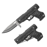 【Free gift】Mini folding knife, express unpacking knife, outdoor portable knife, small knife, exquisite stainless steel gun-shaped knife.