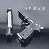 1:3 shell throwing Beretta gun alloy M92F disassembly gun model keychain pendant foreign trade, non-firing
