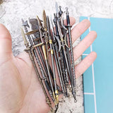 【Free gift】Ancient small weapon mini sword 12 cm, Fang Tian painting halberd metal model gun ornament boys give gifts