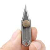 【Free gift】Stainless steel mini push knife, sharp knife, portable keychain, self-defense pendant, express unpacking knife.
