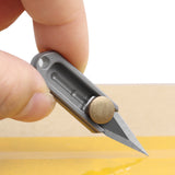 【Free gift】Stainless steel mini push knife, sharp knife, portable keychain, self-defense pendant, express unpacking knife.