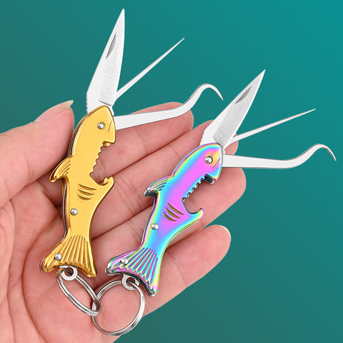 【Free gift】 304 stainless steel toothpick knife tooth picking, portable ultra-fine anti-blocking hook crochet can open the bottle and buckle the teeth multi-function