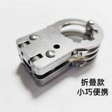 2026 Thickened stainless steel adult toy thumb buckle toe shackle entertainment keychain mini small handcuffs | POPOTR™