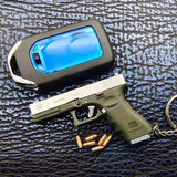 Genuine alloy empire 1:3 G17 Glock, shell throwing model gun pendant keychain foreign trade