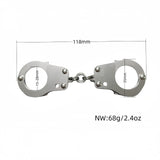 Thickened stainless steel adult toy thumb buckle toe . shackle entertainment keychain mini small handcuff toy