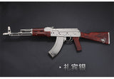 1:2.05 Alloy military model, shell throwing AK47 model metal assault step ornament, non-firing