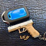 Genuine alloy empire 1:3 G17 Glock, shell throwing model gun pendant keychain foreign trade