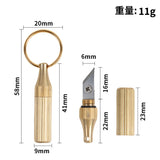 【Free gift】Portable keychain brass engraving knife, portable mini capsule engraving knife, express unpacking knife tool