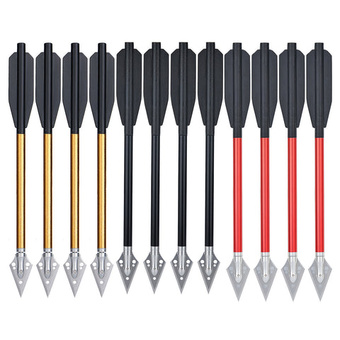 2025 12 boxed 6.25-inch blade arrow short arrow exchangeable arrow 17cm short arrow shooting competitive arrow | POPOTR