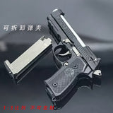 1:3 shell throwing Beretta gun alloy M92F disassembly gun model keychain pendant foreign trade, non-firing