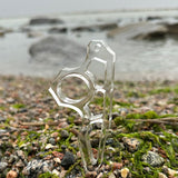 High-strength transparent acrylic PC material outdoor survival finger tiger hand support anti-wolf buckle hand handle self-defense gadget