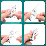 【Free gift】 304 stainless steel toothpick knife tooth picking, portable ultra-fine anti-blocking hook crochet can open the bottle and buckle the teeth multi-function
