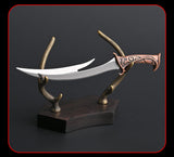 【Free gift】Ornamental dragon tooth knife outdoor knife stainless steel fruit knife portable keychain mini knife