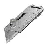 【Free gift】Stainless steel utility knife mini thickened heavy duty all steel wallpaper knife paper cutting tool knife industrial trapezoidal blade