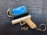Genuine alloy empire 1:3 G17 Glock, shell throwing model gun pendant keychain foreign trade