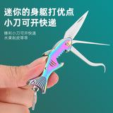 【Free gift】 304 stainless steel toothpick knife tooth picking, portable ultra-fine anti-blocking hook crochet can open the bottle and buckle the teeth multi-function