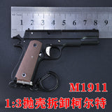 1:3 Model M1911 Colt Gun Keychain Shell Disassembly Alloy Foreign Trade Cross-border Non-firing
