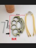 Fist buckle slingshot alloy disassembly King Kong man two card slingshot shelf outdoor competition actual competition finger single bow device