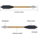 2025 12 boxed 6.25-inch blade arrow short arrow exchangeable arrow 17cm short arrow shooting competitive arrow | POPOTR