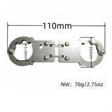 Thickened stainless steel adult toy thumb buckle toe . shackle entertainment keychain mini small handcuff toy
