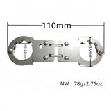 2026 Thickened stainless steel adult toy thumb buckle toe shackle entertainment keychain mini small handcuffs | POPOTR™
