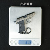 1:3 alloy model toy gun small 64 disassembly shell throwing keychain metal pendant gift cross-border foreign trade