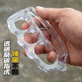 Polycarbon Tiger Finger Four-Finger Hand Support Hand Buckle Glove Self-Defense Weapon Ring Ring Legal Finger Tiger Self-Defense Supplies Equipment